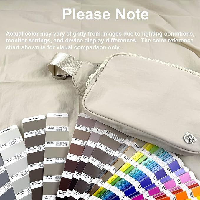Pander Belt Bag Large 2L, Nylon Fanny Pack Purse for Women and Men with Adjustable Strap