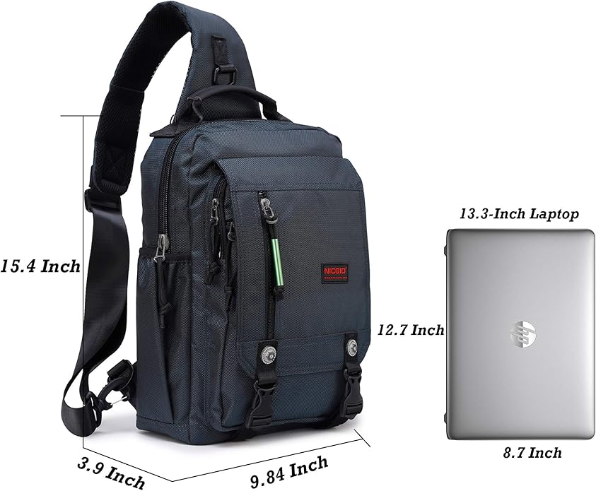 NICGID Sling Bags Chest Shoulder Backpacks, Laptop Backpack Crossbody Messenger Bag Travel Outdoor Men Women