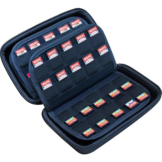 ButterFox 80 Switch Game Case for Nintendo Switch/Swith2, Switch Game Card Storage Holder or SD Memory Card Case (80 Black)