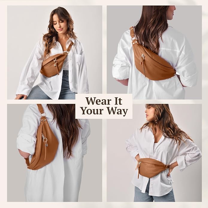Anti Pickpocket Bag - RFID Crossbody Bag for Travel, Adjustable Strap Multiple Compartments Anti Theft Crossbody Bags for Women Vegan Travel Size Essentials Crossbody Bags for Women Large Size