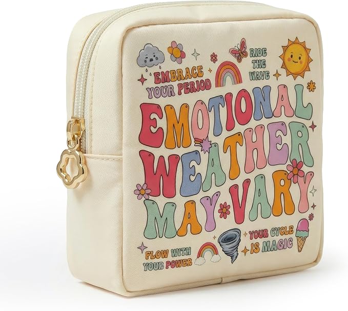 Period Bag – Compact Discreet Tampons & Pad Pouch with Waterproof Lining, Cute & Stylish Period Pouches