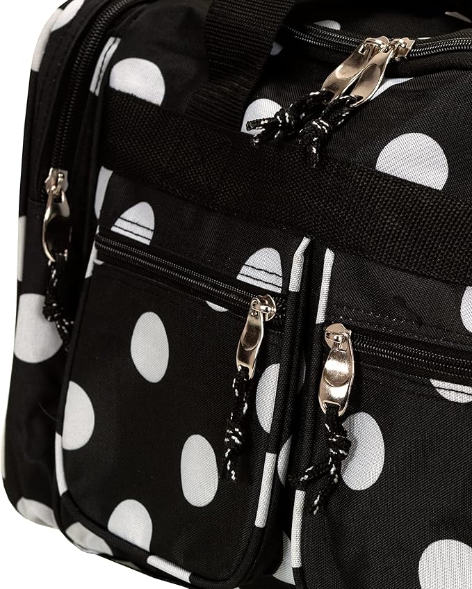 Rockland 19" Polyester Duffel Bag, Black Dot
