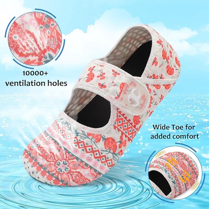 Water Shoes for Women Men Barefoot Beach Swim Aqua Socks Summer Wide Slides Sandals Quick Dry Pool River Sea Sock Shoes