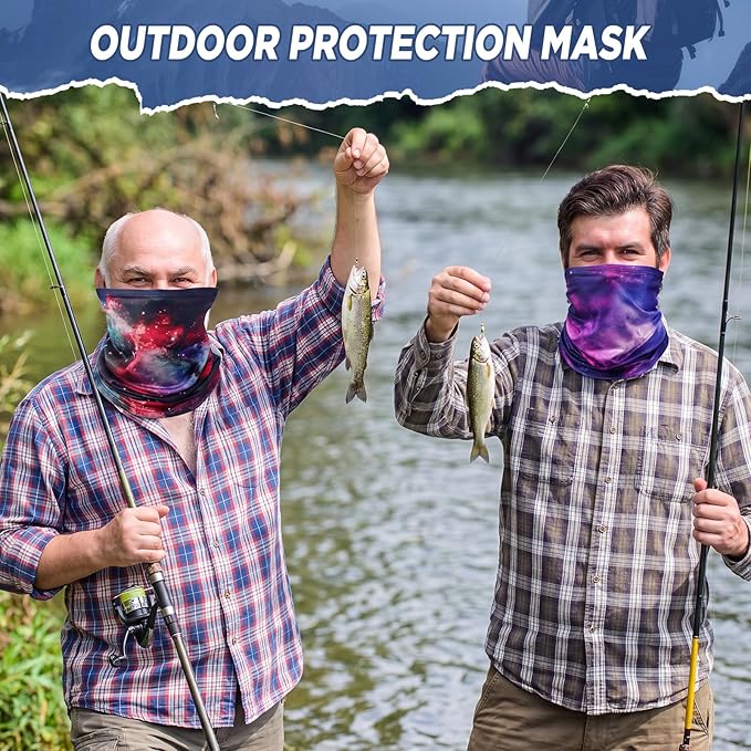 Cuffbow 12 Pack Neck Gaiters Face Mask Balaclava for Men Women Cooling Neck Gaiter Summer UV Protection Scarf