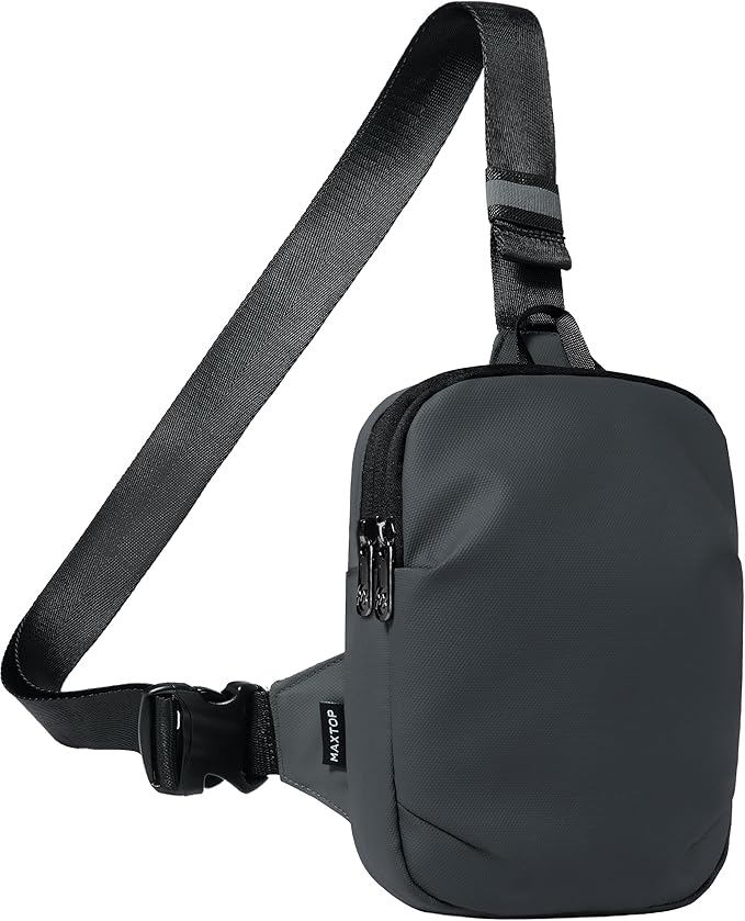 MAXTOP Small Sling Bag for Men Women Crossbody Chest Bags Water Resistant Fanny Pack Purse for Travel Sports Running Casual Outings