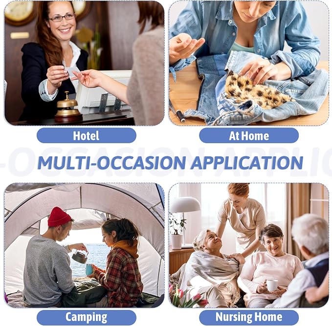 EupHHonycs 10 Pieces Mini Travel Sewing Kit Portable Travel Sewing Box Kit Portable Small Emergency Sewing Tool with Needle and Thread Scissors for Beginner Traveler Hotel Charity Homeless