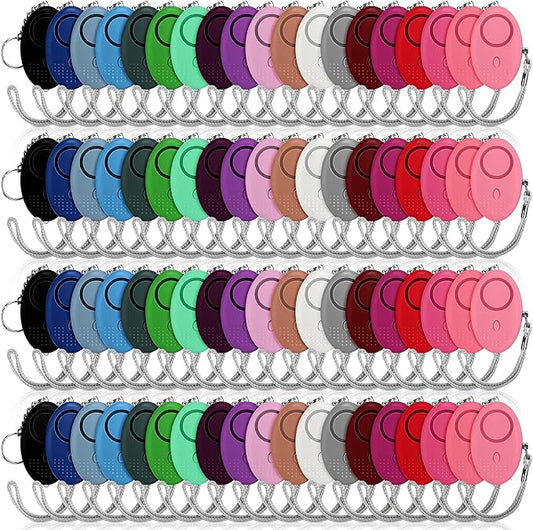 Kanayu 76 Pcs Personal Alarm Bulk 130DB Safe Sound Emergency Safety Self Defense Security Alert Keychain with Led Light Personal Protection Alarm for Women Girls Kids Elderly (Mixed Colors)