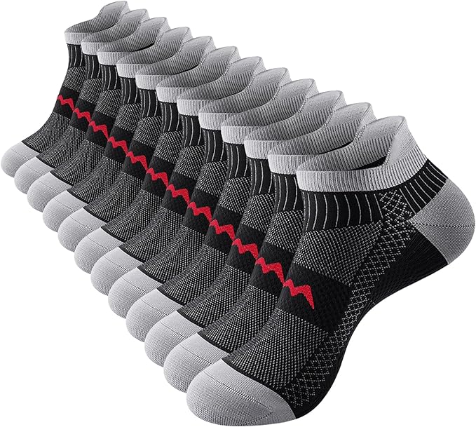 Ankle Compression Socks for Men and Women 6 Pairs, Low Cut Breathable Seamless short Running Socks with Arch Support