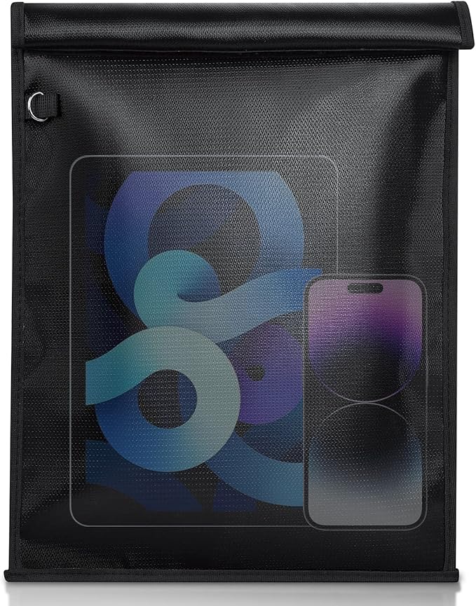 Simket Faraday Bags for Tablets 10"x15"(1 Pack) Signal Blocking Faraday Cage, Cell Phone Signal Blocker, Anti-Tracking RFID Faraday Pouch, Blocking All Tpye of Signal Bag