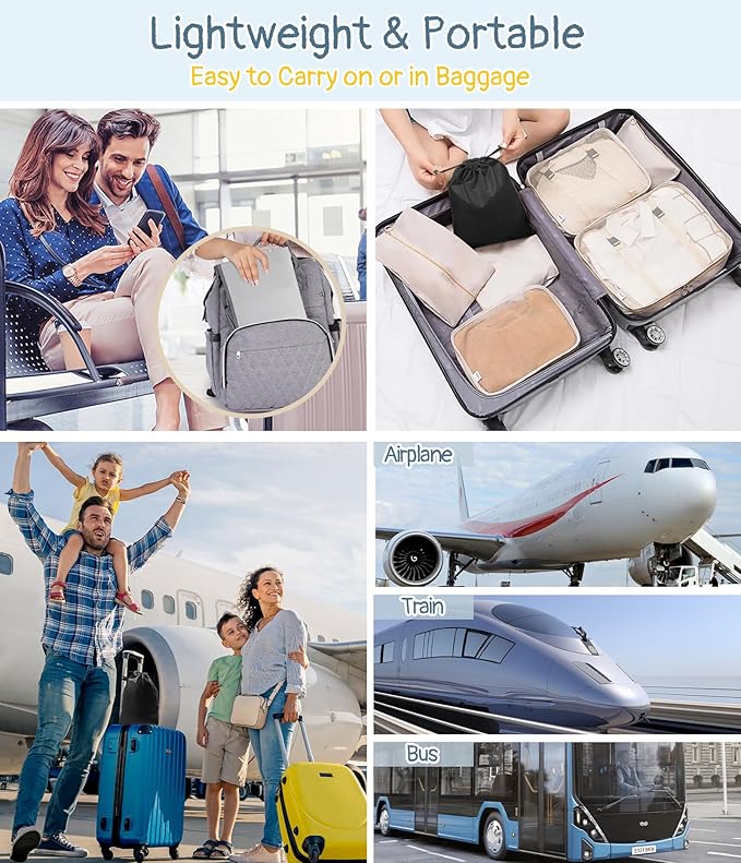 Toddler Airplane Bed, Airplane Seat Extender Travel Bed for Kids, Baby Travel Essentials for Flying, Portable Plane Footrest for Kids, Toddler Must Haves for Flights Grey