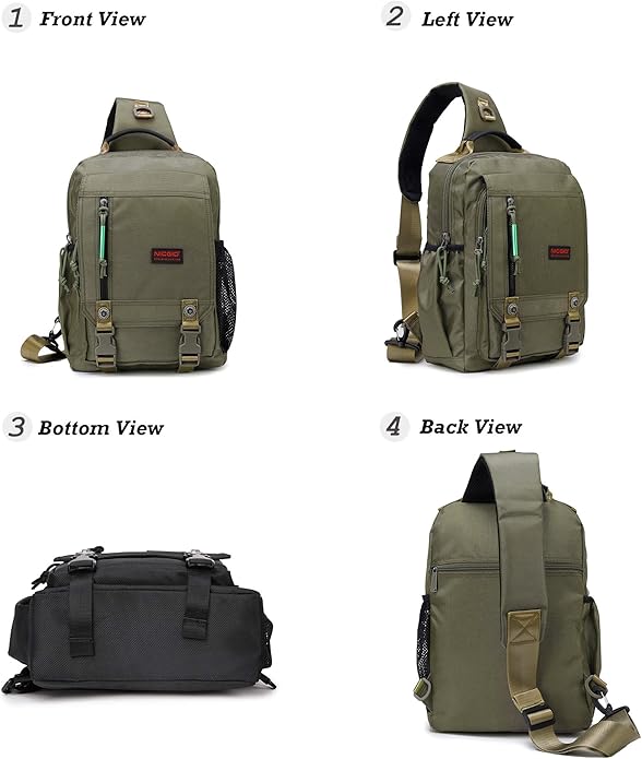NICGID Sling Bags Chest Shoulder Backpacks, Laptop Backpack Crossbody Messenger Bag Travel Outdoor Men Women