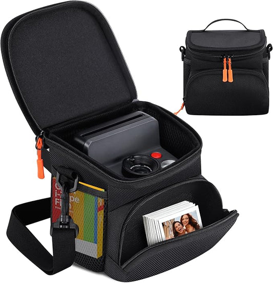 KANG YU Camera Sling Bag Compatible with Polaroid Now+ Generation 3rd/2nd/1st I-Type, Crossbody Camera Bag Compatible with Polaroid Now Instant Camera, Camera Carrying Case with Adjustable Strap