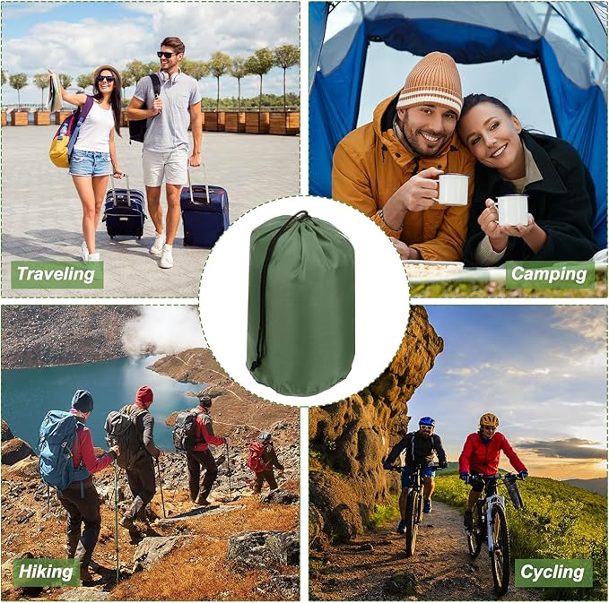 PATIKIL Stuff Sack, Waterproof Outdoor Storage Sack Portable Drawstring Dust Flap Bags Lightweight Sleeping Bag for Camping Hiking Travel