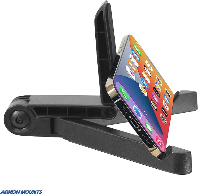 ARKON Mounts Portable Tablet Stand | Adjustable Viewing Angle | For Phones and Tablets | Fits Apple iPad, iPhone, Samsung Galaxy, Note, Switch, and more
