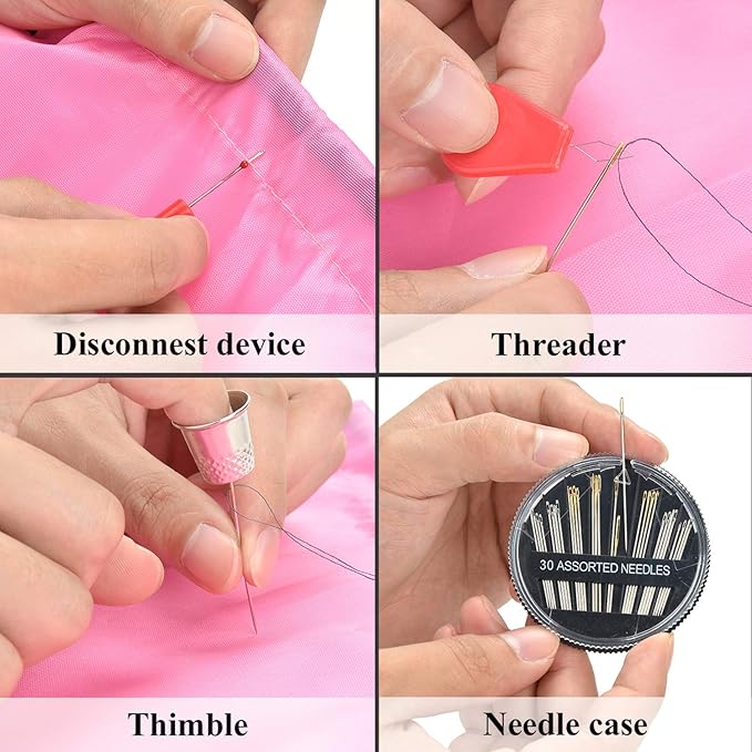 Marcoon Sewing KIT, DIY Sewing Supplies with Sewing Accessories, Portable Mini Sewing Kit for Beginner, Traveller and Emergency Clothing Fixes, with Premium Black Carrying Case (B)