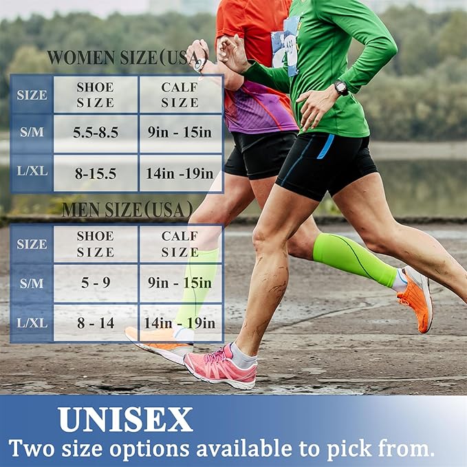 CHARMKING Compression Socks for Women & Men Circulation (8 Pairs) 15-20 mmHg is Best Support for Athletic Running,Cycling
