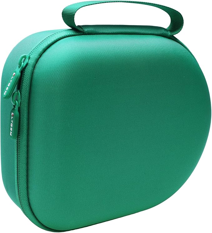 Headphone Headset Case Compatible with Audio-Technica ATH-M20x/JBL/Raycon/Soundcore Anker/Sony/Beats/JLab/TOZO/Logitech/BERIBES/KVIDIO Headphones, Large Headphone Case Hard Shell(Green)