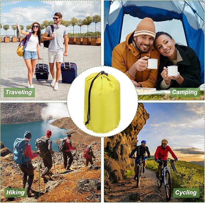 PATIKIL Stuff Sack, Waterproof Outdoor Storage Sack Portable Drawstring Dust Flap Bags Lightweight Sleeping Bag for Camping Hiking Travel