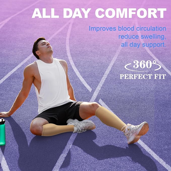 Zipper Compression Socks for Women & Men 2 Pairs，15-20mmhg Open Toe Compression Stockings for Nurse and Long Standing Crowd