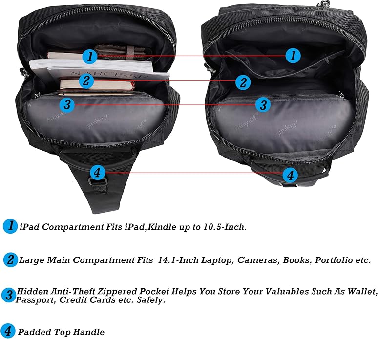NICGID Sling Bags Chest Shoulder Backpacks, Laptop Backpack Crossbody Messenger Bag Travel Outdoor Men Women