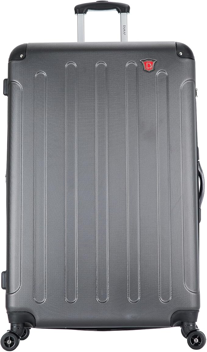 DUKAP INTELY Hardside Luggage with Ergonomic GEL Handle | Spacious Hardside Travel Luggage with TSA Combination Lock and Digital Weight Scale | 32 Inch Extra Large Suitcase | Grey