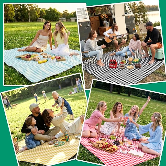 Waterproof Beach Blanket Picnic Outdoor Camp Mat Towel Family Trip Essentials Summer Vacation Must Have Travel Accessories Lake Day Necessities Stuff Thing Need Gear Gift Supplies Item Gadget 2026
