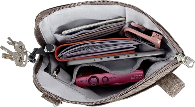 Travelon Anti-theft Classic Slim Double Zip Crossbody
