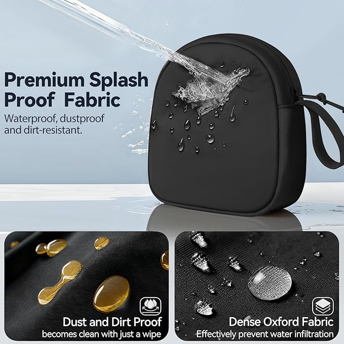 Inesore Soft Headphone Case Compatible with JBL Tune & Live/Sony WH-CH520 510 720/ Sony MDR-ZX/Bose QuietComfort/JLab/BERIBES/TOZO/KVIDIO/SoundCore,Headset Carrying Storage Bag Headphone Pouch, Black