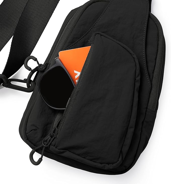 ODODOS Sling Bag with Adjustable Straps Crossbody Chest Bag Lightweight Backpack for Casual Traveling Hiking