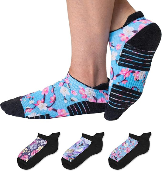 Viasox Ankle Compression Socks for Women & Men 3 Pack, 14 mmHg Support Improves Circulation, Extra Cushioned
