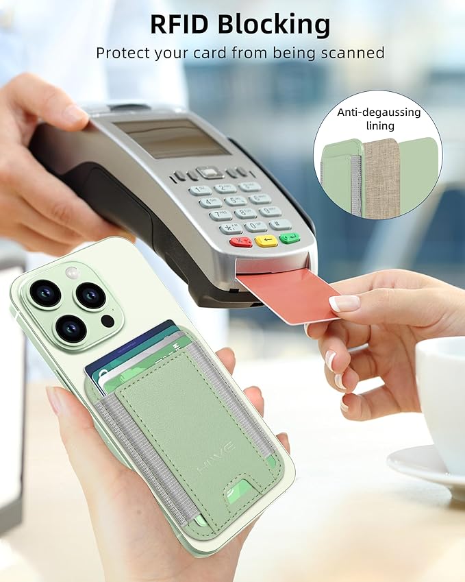 HiWe for MagSafe Wallet: 7-Card Holder, RFID Blocking, Strong Magnet for iPhone 12-17 Series, Slim, 1 Slot
