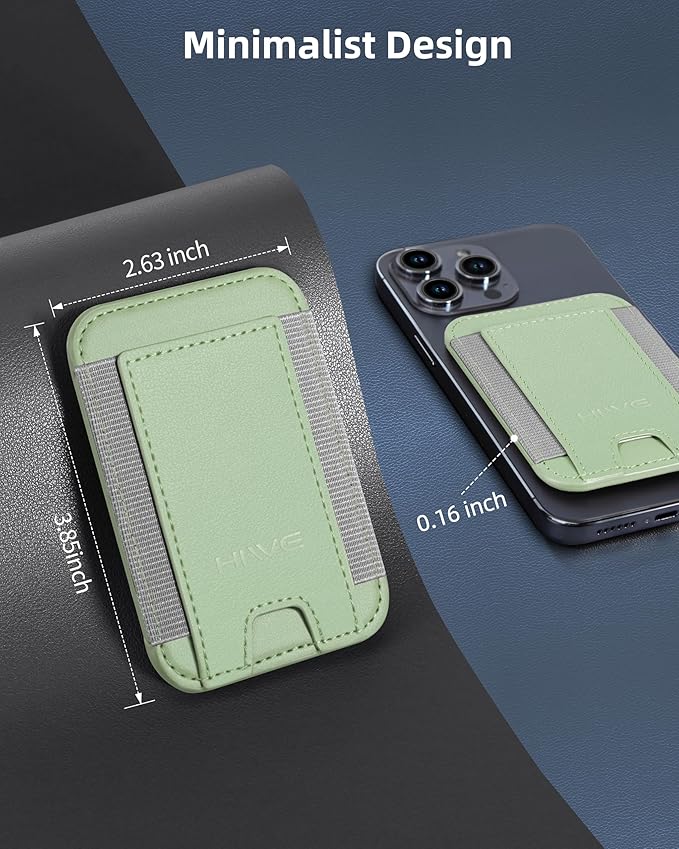HiWe for MagSafe Wallet: 7-Card Holder, RFID Blocking, Strong Magnet for iPhone 12-17 Series, Slim, 1 Slot