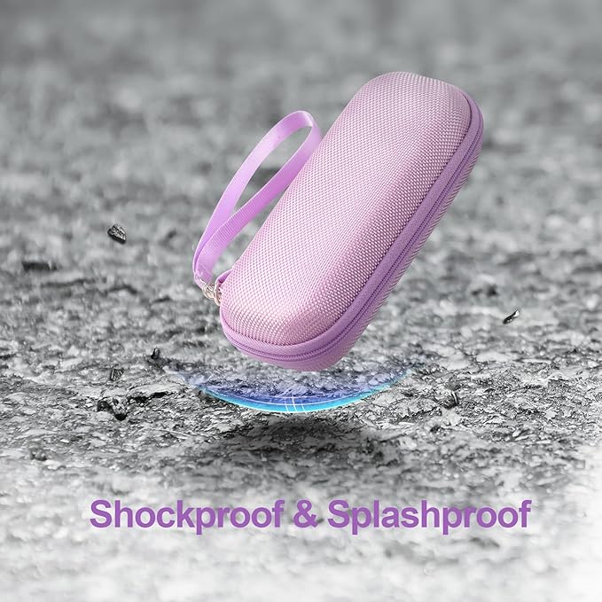 AGPTEK Carrying Case, EVA Zipper Carrying Hard Case Cover for Digital Voice Recorders, MP3 Players, Storage Holder for 3D Printing Pen, USB Cable, Earphones, Memory Cards, U Disk, Purple
