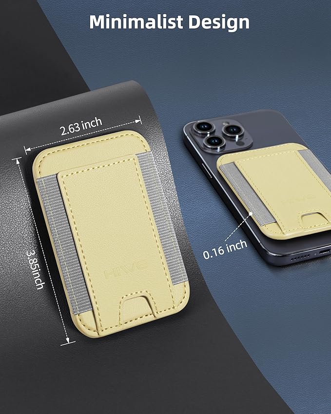 HiWe for MagSafe Wallet: 7-Card Holder, RFID Blocking, Strong Magnet for iPhone 12-17 Series, Slim, 1 Slot