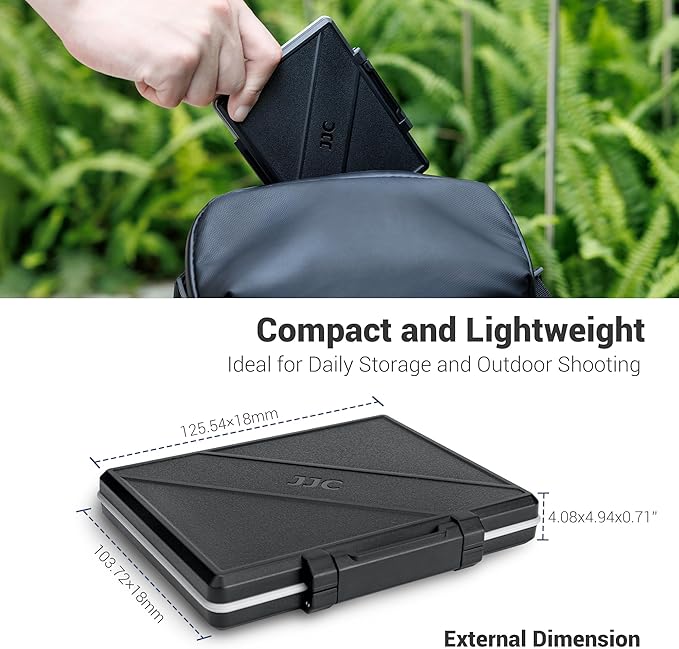 JJC 45 Slots Memory Card Case for 30 Micro SD and 15 SD Cards with AirTag Slot, Water-Resistant Anti-Shock Anti-Dust, Micro SDHC/SDXC TF Card and SD/SDHC/SDXC Holder Organizer Storage