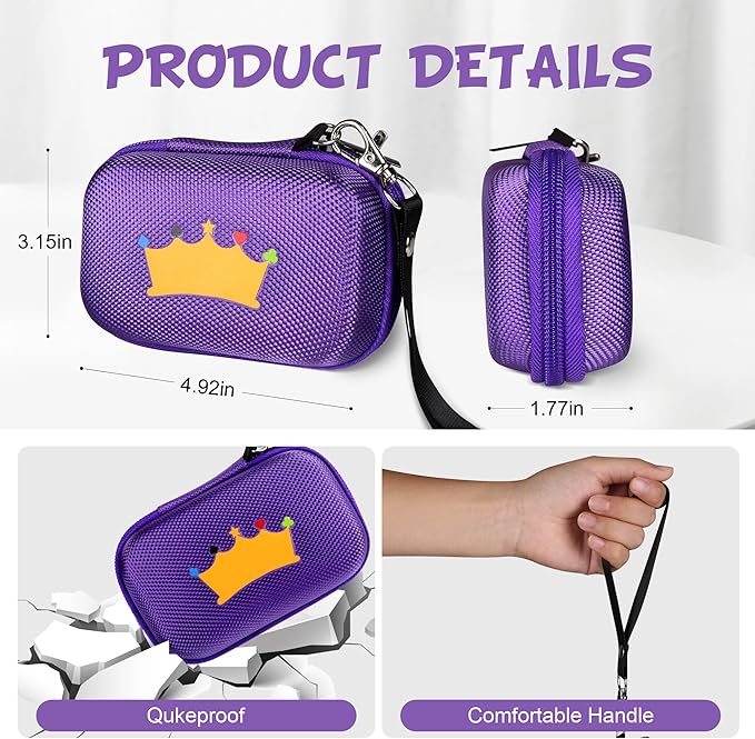 Travel Card Game Case Compatible with Card Games Set, Card Case Compatible with UNO Game Card Holder, (Not Including Cards) (Purple)