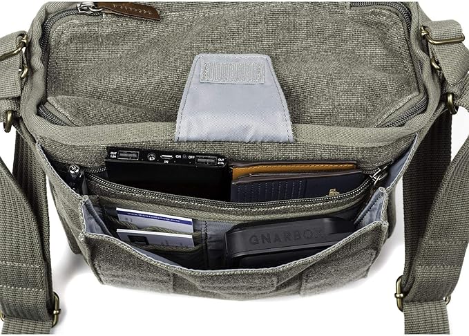 Think Tank Retrospective 5 V2.0 Canvas Shoulder Bag for Mirrorless or Standard DSLR Cameras and Photo Accessories - Pinestone - Small