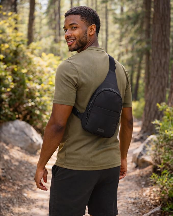 Reebok Unisex Crossbody Bag - Convertible Compact Durable Cross Body Bag for Women and Men - Gym and Travel Essentials, Size One Size, Thea II Black