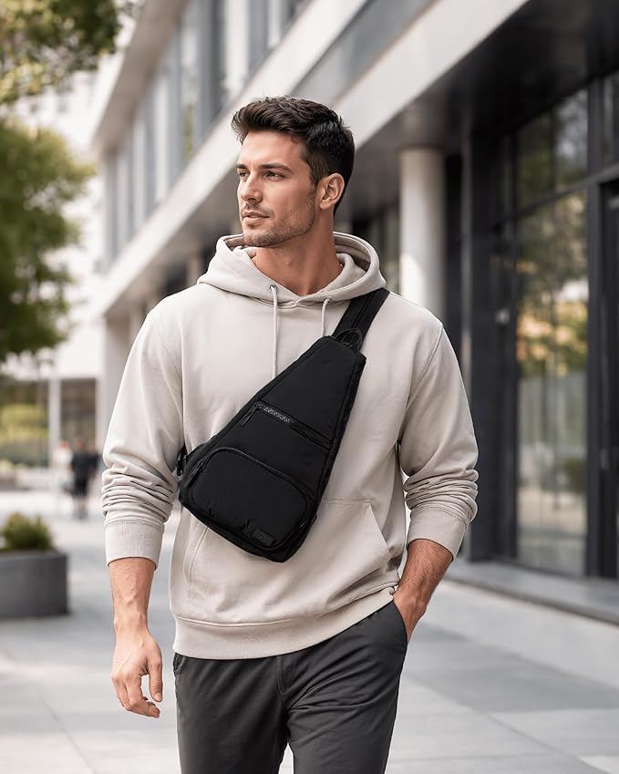 Reebok Unisex Crossbody Bag - Convertible Compact Durable Cross Body Bag for Women and Men - Gym and Travel Essentials, Size One Size, Maeve Black