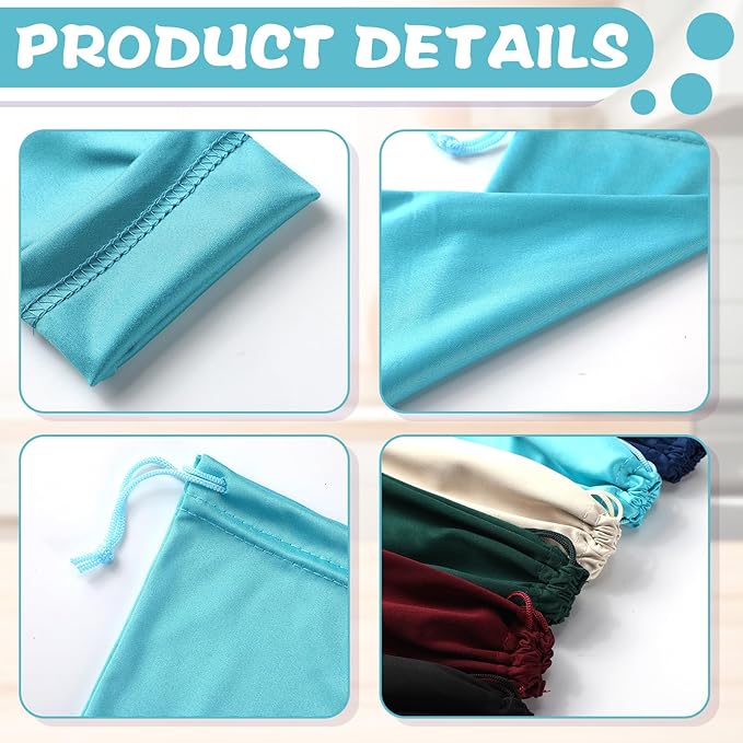 Shinylin 24 Pcs Sunglass Pouch Drawstring Microfiber Pouch Multicolor Soft Sunglasses Case Sunglasses Bag Eyeglass(Neutral Colors,Vintage)