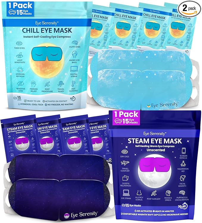 Lure Essentials CHILL Eye Mask and Steam Eye Mask (Bundle)