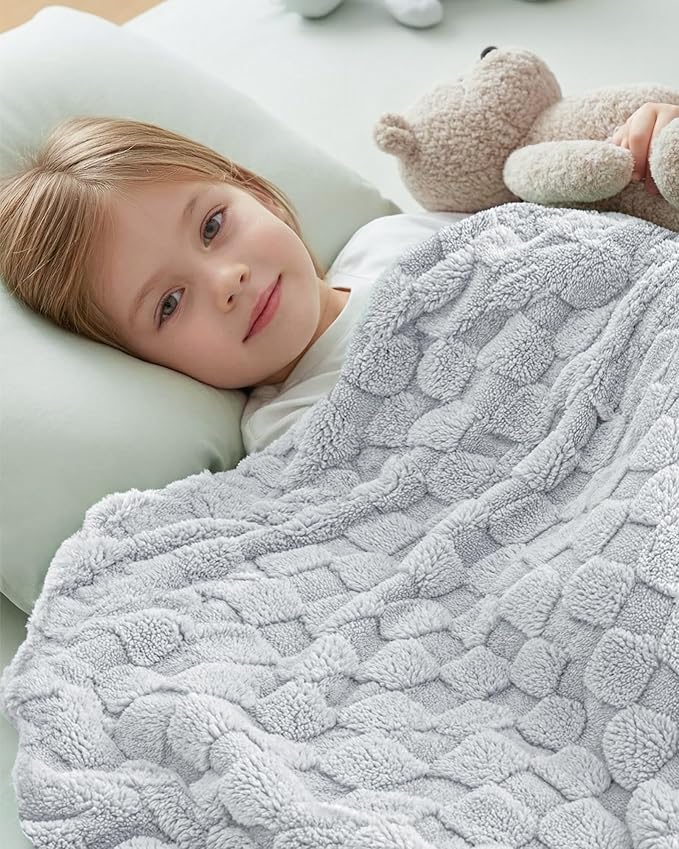 Utopia Bedding Cool Grey Checkered Fleece Twin Blanket for Couch, Bed, Soft Plush Cozy Blanket for Women and Men Home Decor, Ultra Comfy Travel-Friendly Bed Throws for Relaxation, 60x80 Inches