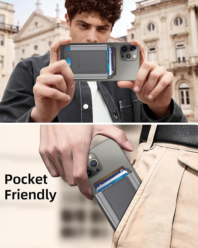 HiWe for MagSafe Wallet: 7-Card Holder, RFID Blocking, Strong Magnet for iPhone 12-17 Series, Slim, 1 Slot