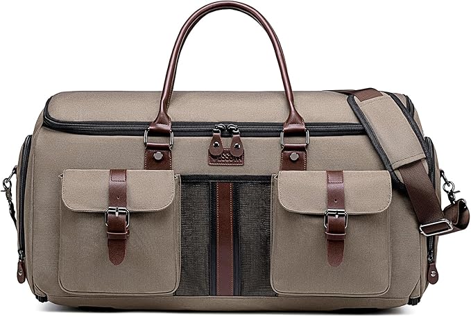 Carry on Garment Bag for Travel, Convertible Garment Duffle Bags for Men Women - 2 in 1 Hanging Suitcase Suit Travel Bags with Shoe Compartment