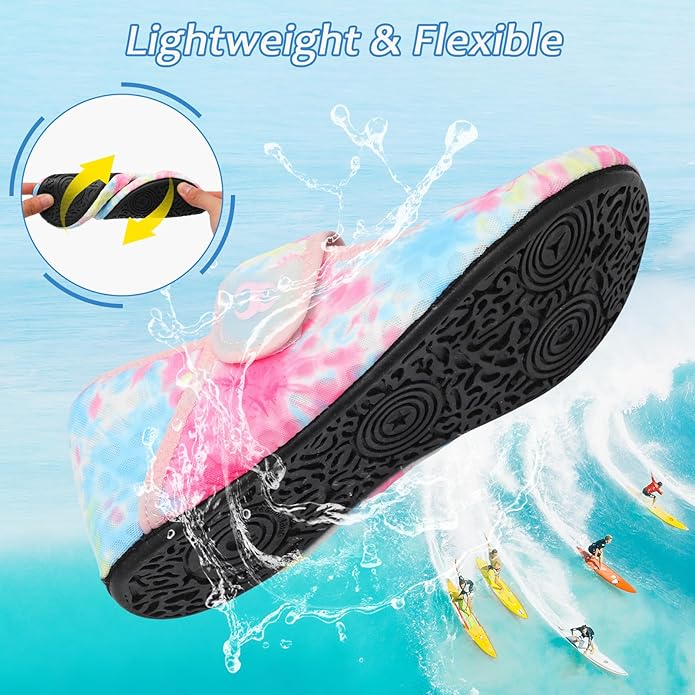 Water Shoes for Women Men Barefoot Beach Swim Aqua Socks Summer Wide Slides Sandals Quick Dry Pool River Sea Sock Shoes