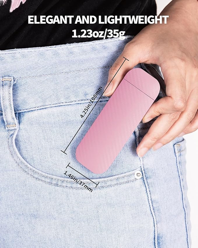 HEMONNKAM Book Reading Light, Rechargeable Clip on Booklight, Eye Caring 3 Color Temperatures & 5 Brightness Levels, Night Use for Bed, Long Lasting, Reading at Night in Bed, Pink