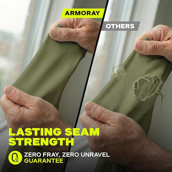 ARMORAY Arm Sleeves for Men and Women - UV Sun Protection Cooling Compression - Tattoo Cover Up Sleeve for Daily Wear & Work