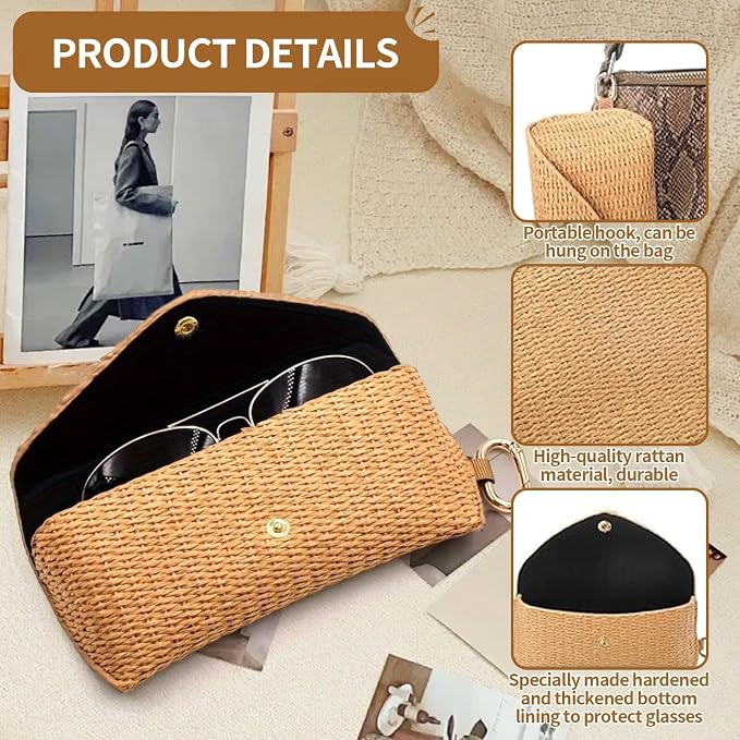 eyeglasses bag Soft Glasses bag, Portable Squeeze Top Sunglasses Case Travel for Women Girls