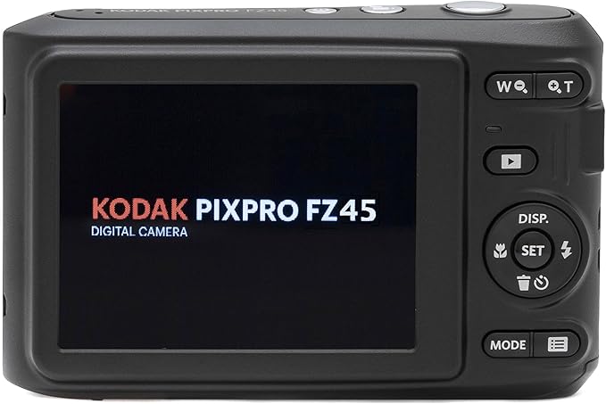 Kodak PIXPRO FZ45 16MP Digital Camera 4X Optical Zoom 27mm Wide Angle 1080P Full HD Video 2.7" LCD Camera (Black) + 64GB Card and Reader + Case + Memory Wallet + Tripod + Cleaning Bundle