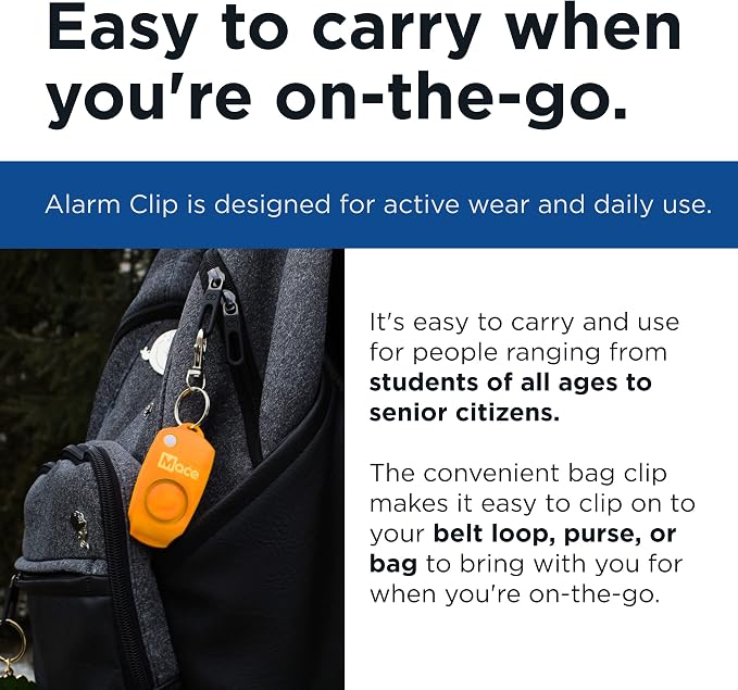 Mace Brand 80734 Personal Alarm Keychain (Orange)